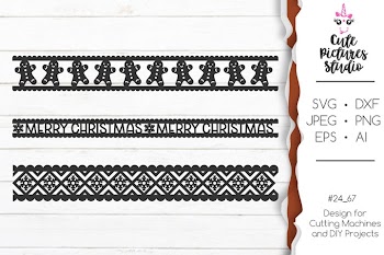 Christmas ornaments Cricut SVG bundle, Christmas ribbon SVG