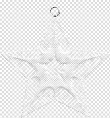 Christmas ornaments lace, white -sided star illustration transparent background PNG clipart
