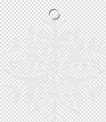 Christmas ornaments lace, white snowflake pendant transparent background PNG clipart