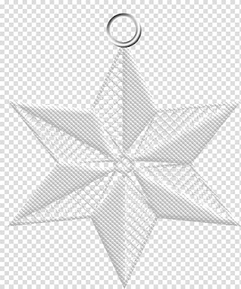 Christmas ornaments lace, white star illustration transparent background PNG clipart