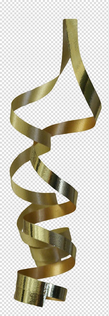 Christmas Ornaments n Ribbons s, brass-colored ribbon art transparent background PNG clipart