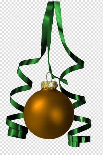 Christmas Ornaments n Ribbons s, gold bauble transparent background PNG clipart