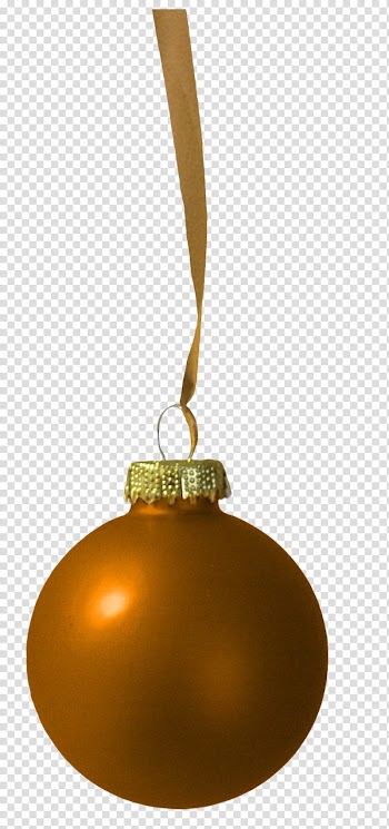 Christmas Ornaments n Ribbons s, gold bauble transparent background PNG clipart