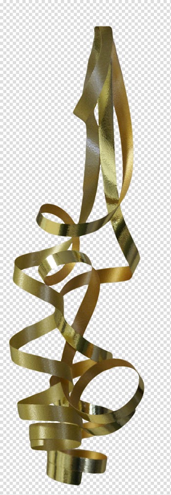 Christmas Ornaments n Ribbons s, gold-colored spiral ribbon illustration transparent background PNG clipart