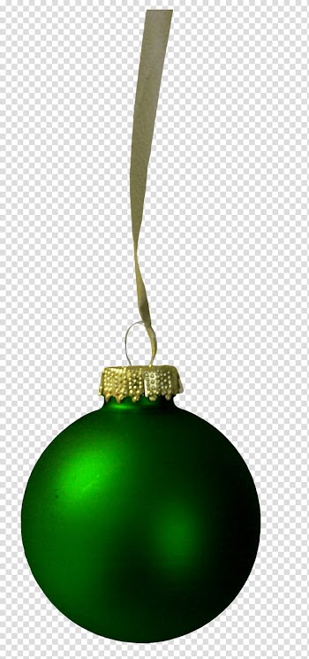 Christmas Ornaments n Ribbons s, green bauble transparent background PNG clipart