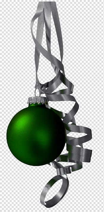 Christmas Ornaments n Ribbons s, green baubles art transparent background PNG clipart