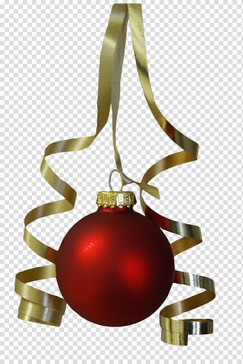Christmas Ornaments n Ribbons s, red Christmas baubles illustration transparent background PNG clipart