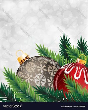 Christmas ornaments vector image