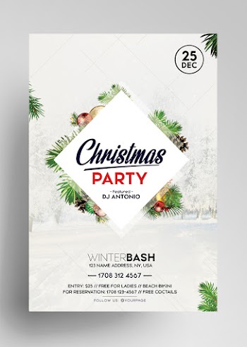 Christmas Party – Free PSD Flyer Template