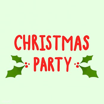 Christmas party typography in red | Free stock vector - 472444