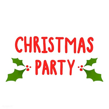Christmas party typography in red | Free stock vector - 472481