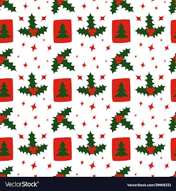 christmas pattern holly berries