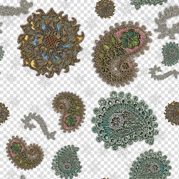 Christmas Patterns, green and brown floral illustration transparent background PNG clipart