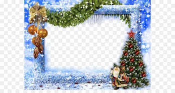 Christmas Picture frame New Year - Blue Christmas Frame 
