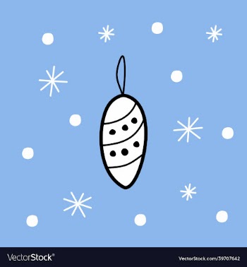 christmas pine cone toy - in flat