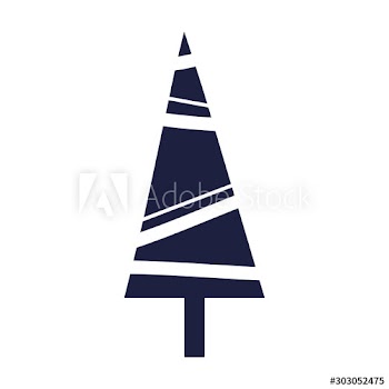 christmas pine tree decorative icon