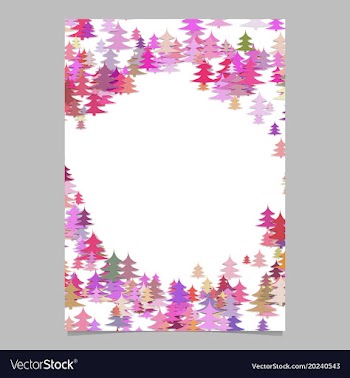 Christmas pine tree flyer template - blank vector image