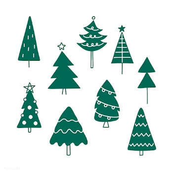 Christmas pine tree pattern background drawin.. | Free stock vector - 512294
