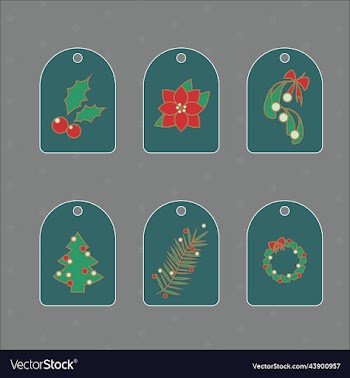 christmas plants gift tags