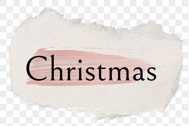 Christmas png ripped paper word | Free PNG - rawpixel