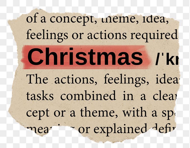 Christmas png word sticker, torn | Free PNG - rawpixel