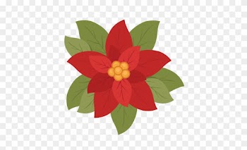 Christmas Poinsettia Flower Scrapbook Clip Art Christmas - Poinsettia Flower Clip Art