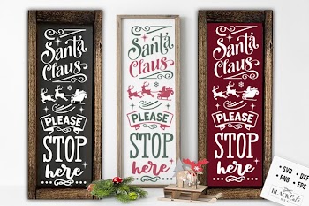 Christmas porch sign SVG Long sign Santa SVG