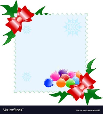 Christmas postcard vector image