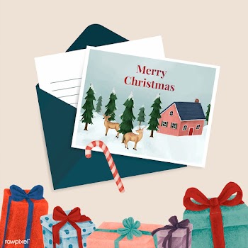 Christmas postcards and presents | Free stock vector - 557534