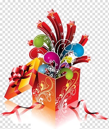 Christmas Poster Illustration, creative holiday gift boxes transparent background PNG clipart