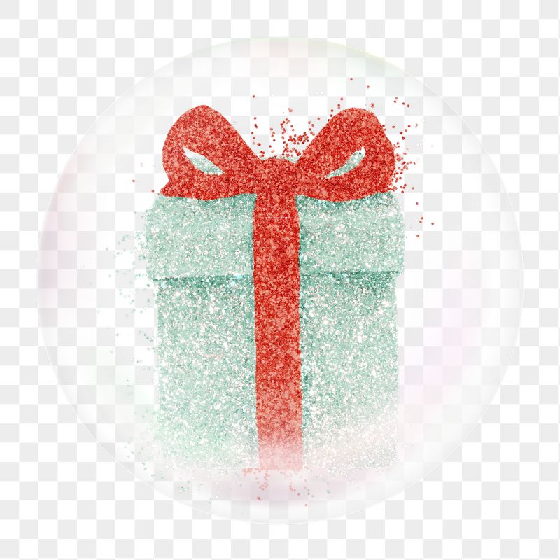 Christmas present png sticker, glittery | Free PNG - rawpixel