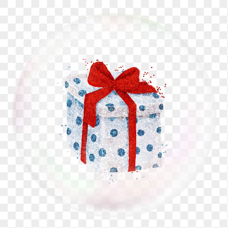Christmas present png sticker, glittery | Free PNG - rawpixel