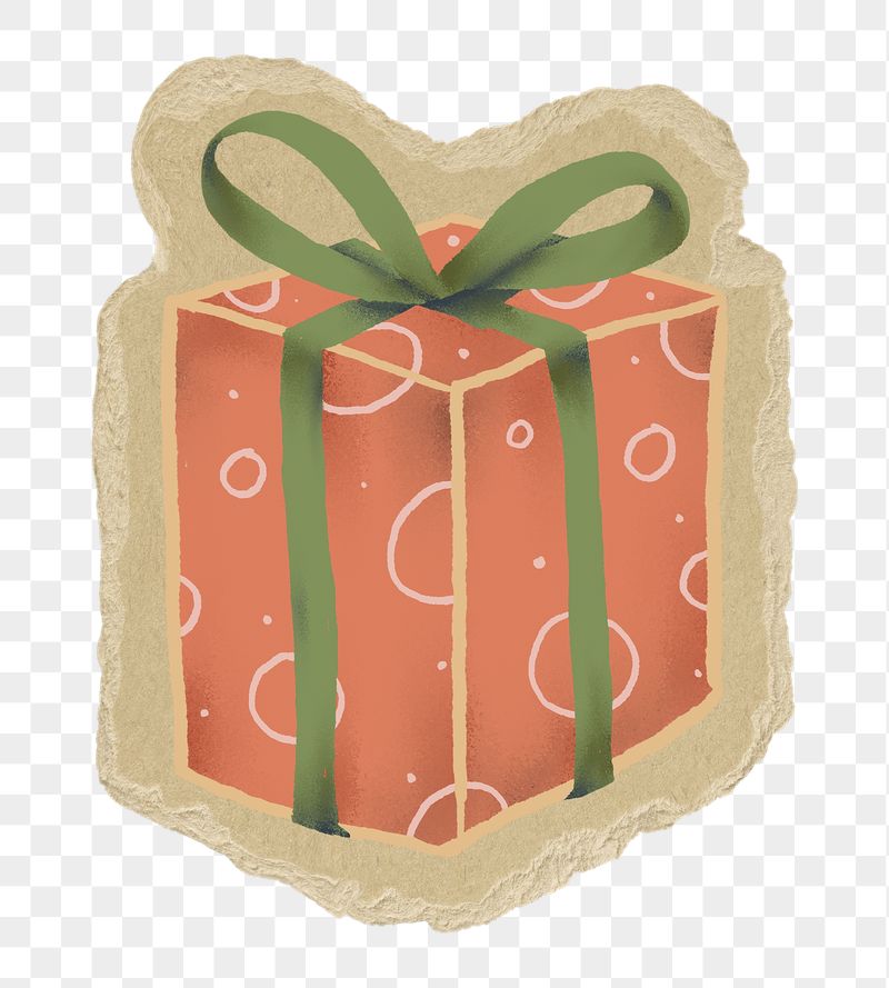 Christmas present png sticker, torn | Free PNG - rawpixel