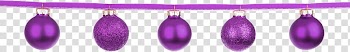 Christmas, purple Christmas baubles transparent background PNG clipart