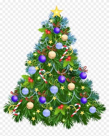 Christmas Purple Tree With Stars - Christmas Tree Gif Png