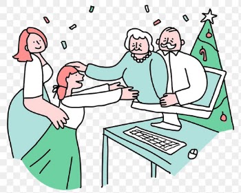 Christmas quarantine png new normal lifestyle character