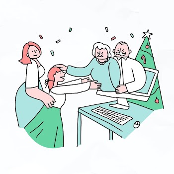 Christmas quarantine psd new normal lifestyle character