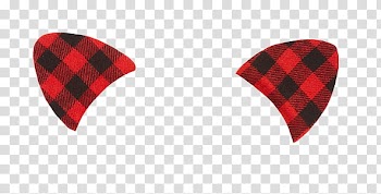 CHRISTMAS, red-and-black cat ears illustration transparent background PNG clipart