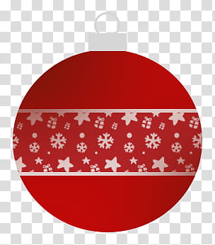 CHRISTMAS, red and white bauble digital artwork transparent background PNG clipart