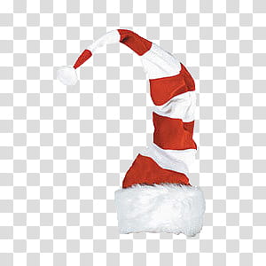 Christmas, red and white cone hat transparent background PNG clipart