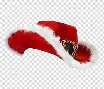 Christmas, red and white fur lined pirate hat transparent background PNG clipart