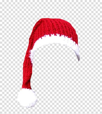 Christmas, red and white Santa hat transparent background PNG clipart