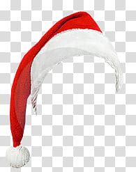 Christmas, red and white santa hat transparent background PNG clipart