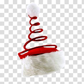 Christmas, red and white santa hat transparent background PNG clipart