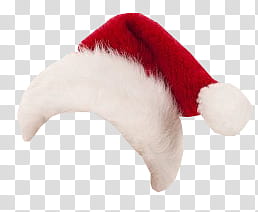 Christmas, red and white santa hat transparent background PNG clipart
