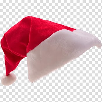 Christmas, red and white Santa hat transparent background PNG clipart