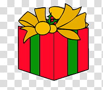 CHRISTMAS , red gift box artwork transparent background PNG clipart