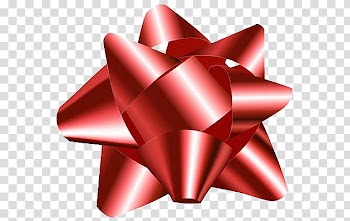 Christmas, red gift box ribbon illustration transparent background PNG clipart