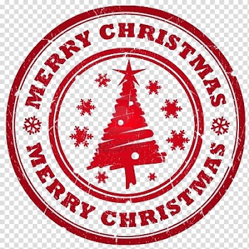 Christmas, red Merry Christmas art transparent background PNG clipart
