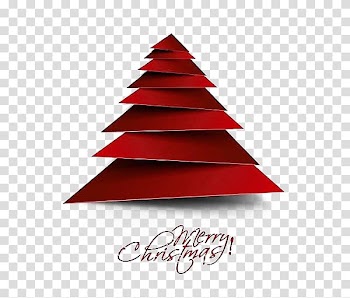 Christmas red paper-cut art transparent background PNG clipart